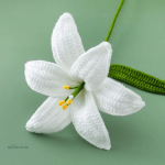 Marque-page tulipe au crochet, design floral