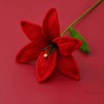 Marque-page crochet, motif tulipe élégant et unique