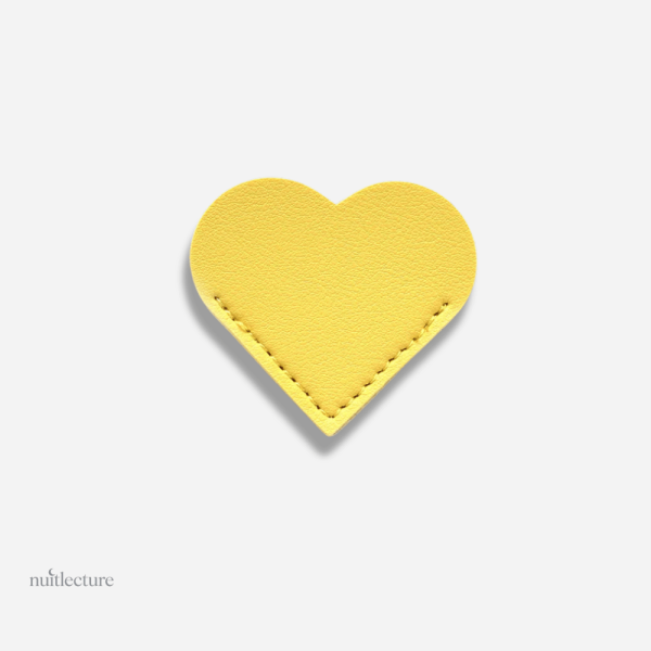 Marque-page en forme de coeur, souple cuir