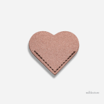 Marque-page pratique en cuir, coeur charmant