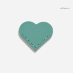Marque-page coin élégant, cuir au design coeur
