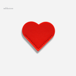 Coin bookmark en cuir, motif coeur