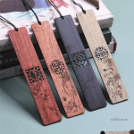 Marque-page en acajou, accessoire de lecture naturel