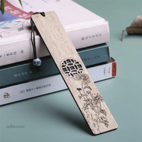 Marque-page en acajou, parfait pour les amateurs de livres