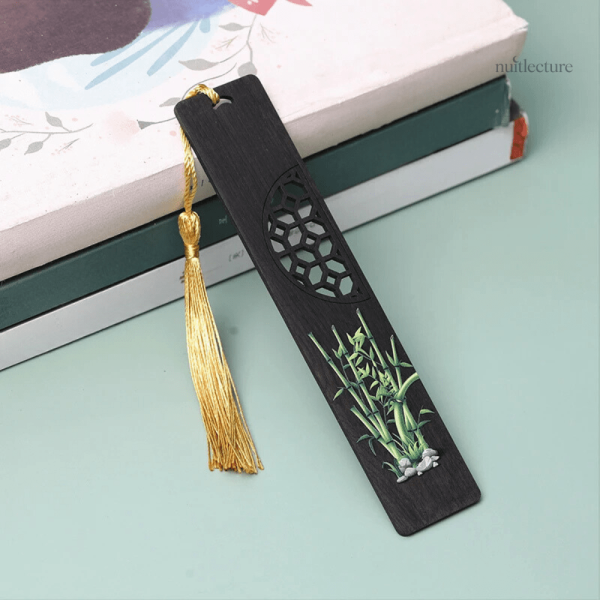 Marque-page en bambou, accessoire de lecture naturel