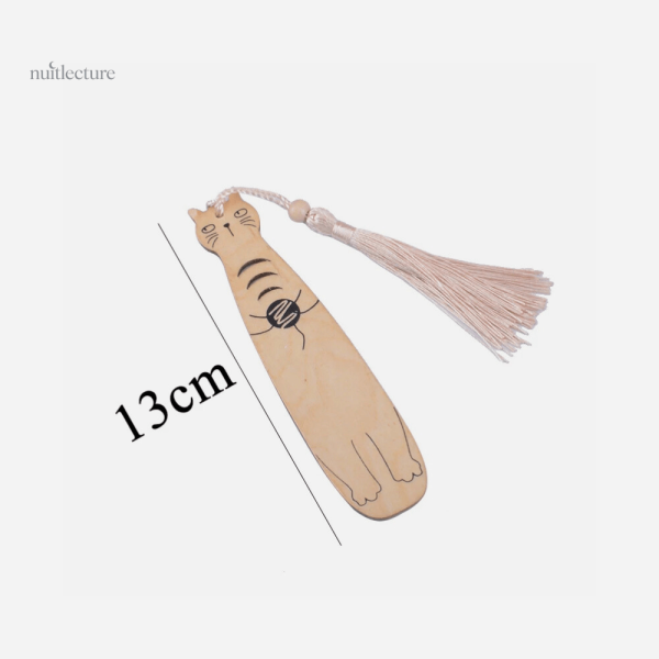 Accessoire littéraire en bois, style chat