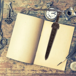 Marque-page en bois, épée décorative avec pompon