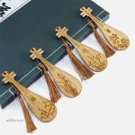 Accessoire de lecture en bois avec motifs musicaux chinois