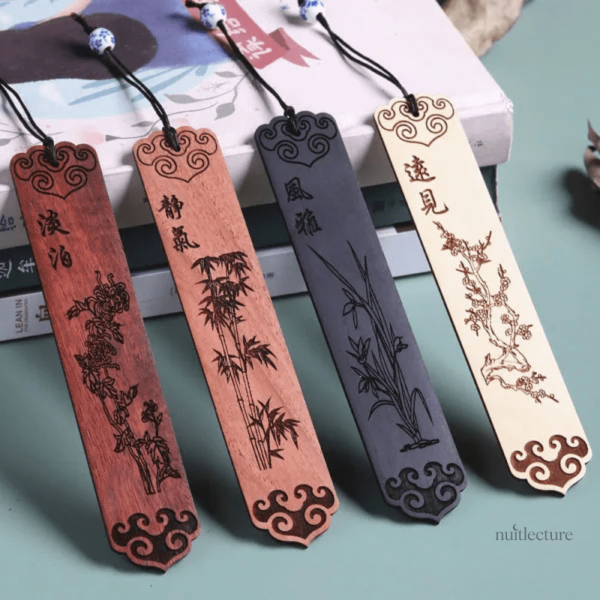 Accessoire de lecture en bois, inspiré par l'art chinois