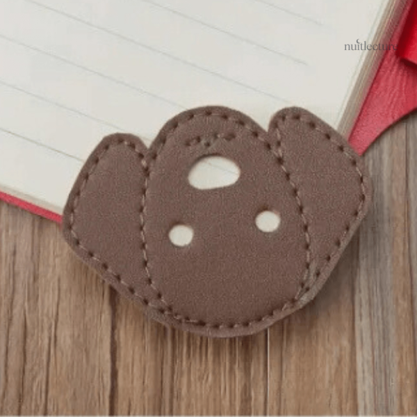Marque-page cuir design canin