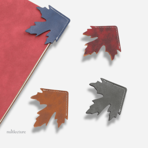 Marque-page en cuir en forme de feuille, élégant et pratique