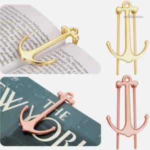 Marque-page ancre en métal, design maritime unique