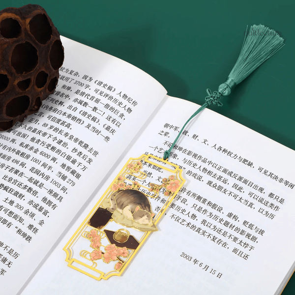 Accessoire de lecture en métal, chat pour livres et journaux