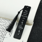 Marque-page citation en métal élégant pour la lecture