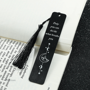 Marque-page citation en métal élégant pour la lecture