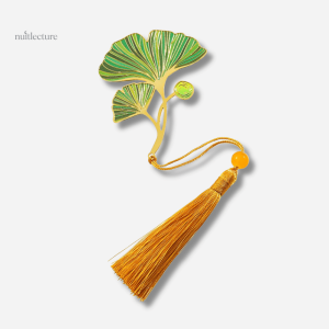 Éclat de Ginkgo, marque-page en métal original