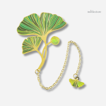 Pratique et esthétique, marque-page Ginkgo en métal