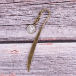 Marque-page horloge en métal, cadeau pratique
