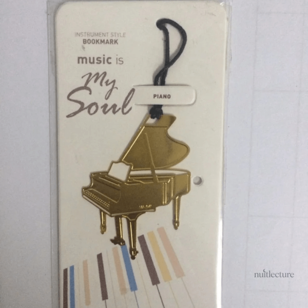 Marque-page en métal décoratif instrument de musique
