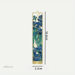 Marque-page artistique en métal avec peinture florale