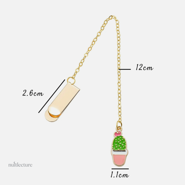 Marque-page en métal avec pendentif original et chic