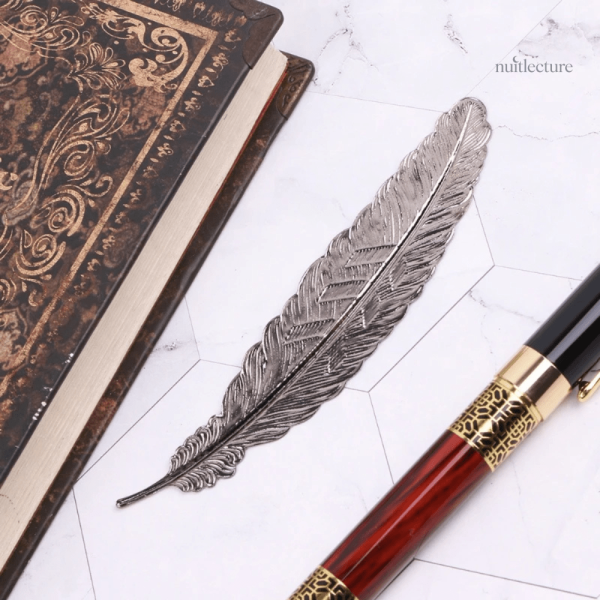 Marque-page plume en métal, cadeau parfait pour lecteurs