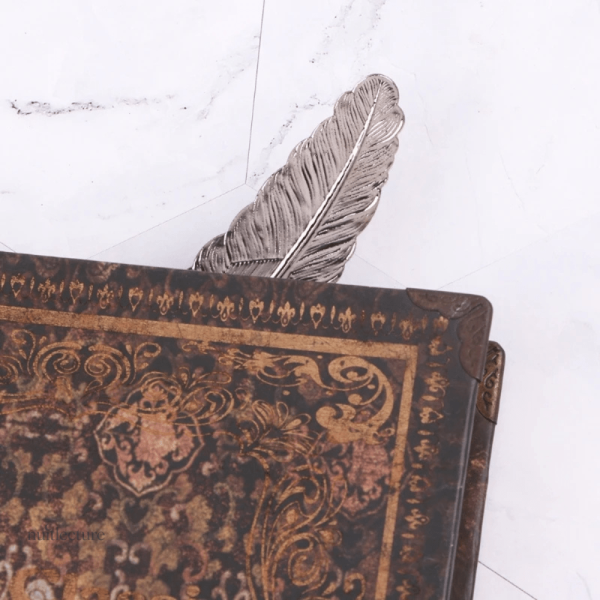 Marque-page en métal, inspiration plume artistique