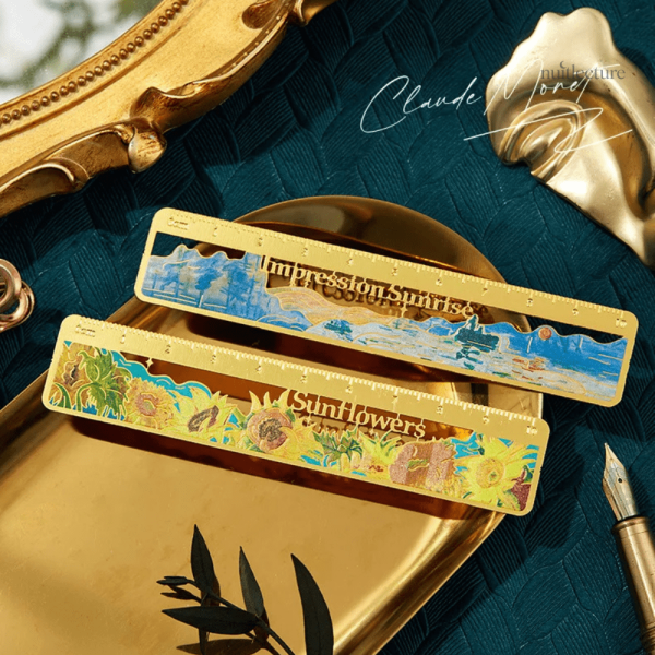 Règle métallique à motif, accessoire de lecture