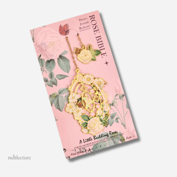 Marque-page en métal, nuance rose délicate