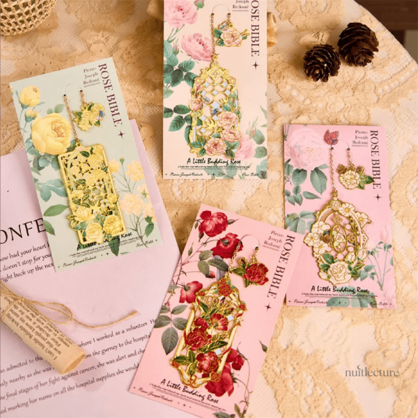 Marque-page métal rose pour une lecture stylée