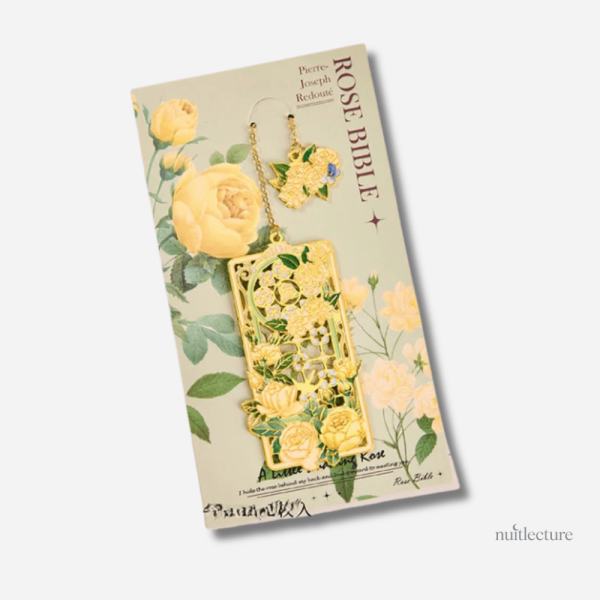 Beau marque-page rose en métal, accessoire de lecture