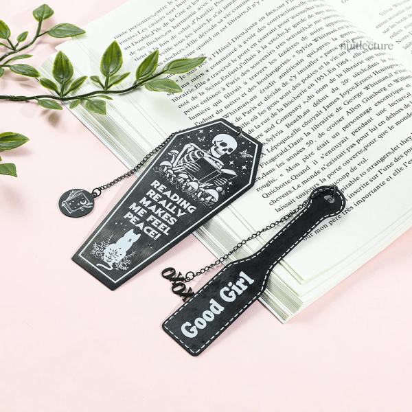 Accessoire de lecture gothique, marque-page métal