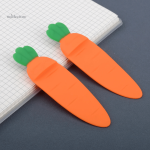 Marque-page original en forme de carotte en silicone