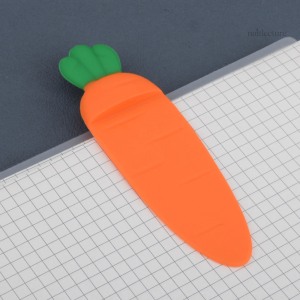 Accessoire de lecture amusant en silicone carotte
