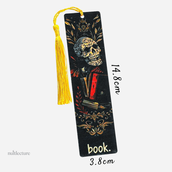 Décoration pratique Halloween, marque-page tête de mort