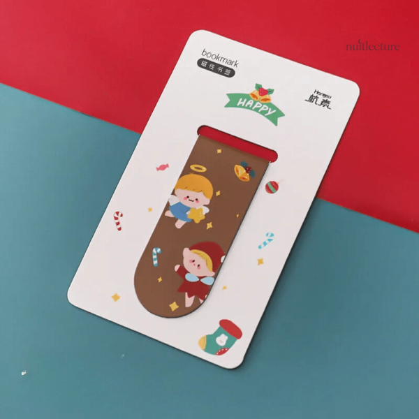 Marque-page magnétique de Noël pour les amoureux des livres