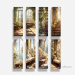 Marque-page élégant avec scènes naturelles