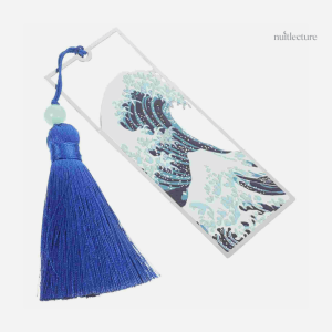 Marque-page original avec peinture de vagues élégante