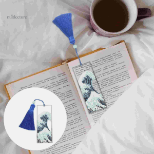 Accessoire de lecture créatif, marque-page peinture vagues