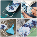 Marque-page artistique, design inspiré des vagues