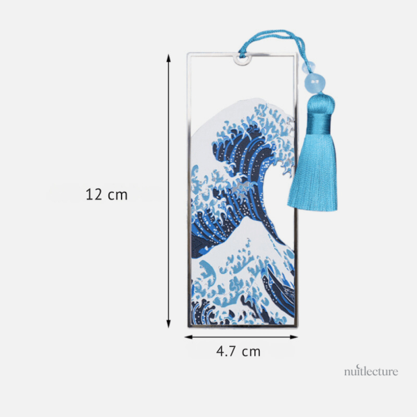 Marque-page unique avec illustration de vagues