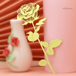 Marque-page original en forme de rose