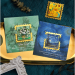 Marque-page au design original en forme de timbre