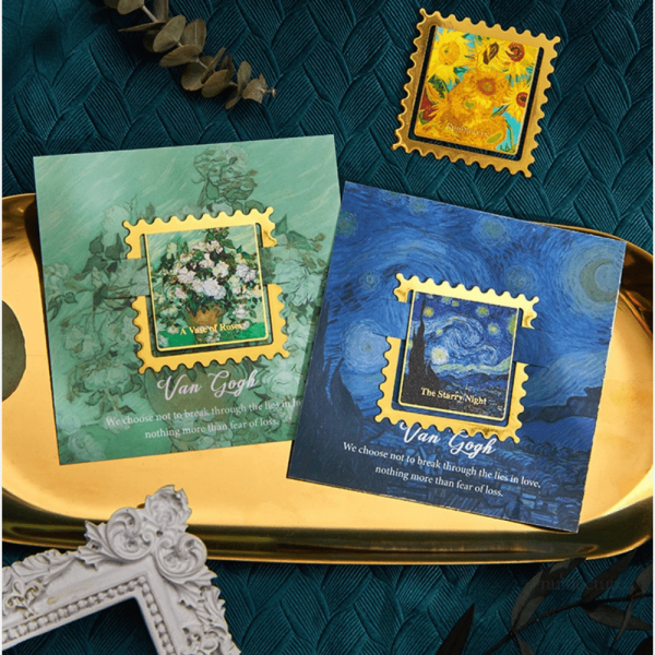 Marque-page au design original en forme de timbre