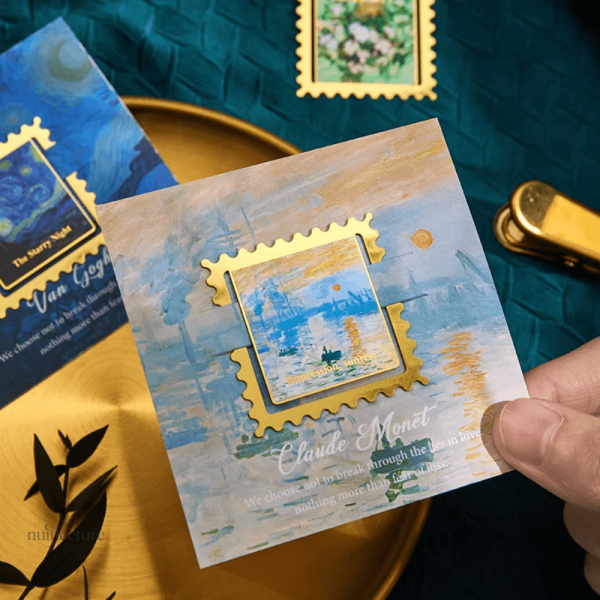 Marque-page innovant avec motif timbre