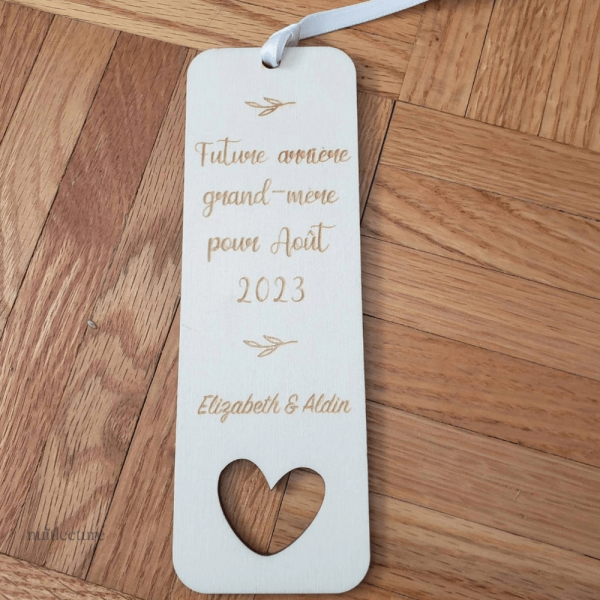 Accessoire de lecture en bois, marque-page personnalisé