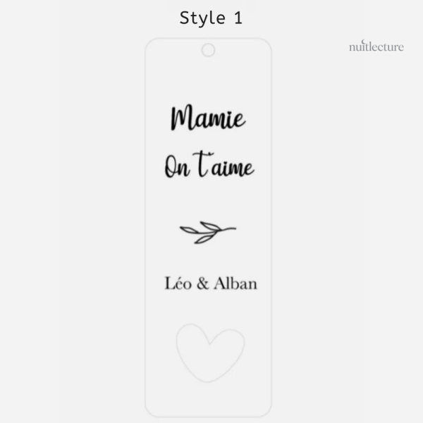 Cadeau sentimental, marque-page en bois gravé sur mesure