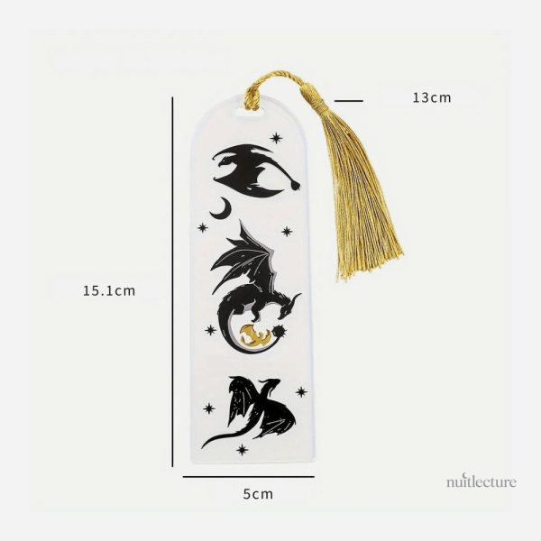 Objet de collection : marque-page transparent dragons