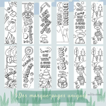 Originals marque-pages nature : papier créatif à colorier