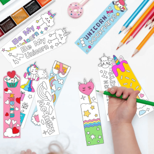 Marque-pages de licorne à colorier pour enfants